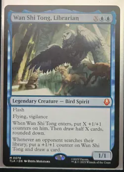 1x Wizards Wan Shi Tong, Librarian Legendary Creature MTG Avatar #0078 Blue EN - Image 1