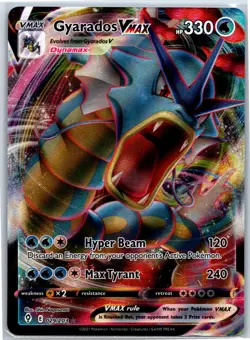 Pokemon 2021 Gyarados VMAX Ultra Rare Holofoil Evolving Skies SWSH07 029/203 NM - Image 1
