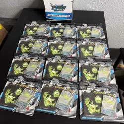 (lot of 12) Pokemon Black Bolt SV10.5 Tech Sticker Collection 3-Pack, New Sealed - Image 1