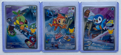 *NEW* Pokemon TCG First Partner Illustration Series 1 Gen 4 Sinnoh Starters L@@K - Image 1