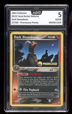 Dark Houndoom - Prerelease - #37 EX Team Rocket Returns - Englisch - AOG 5 Good - Image 1