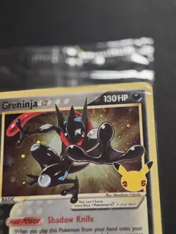 Pokemon Celebrations TCG Greninja Gold Star SWSH144 Black Star Promo Sealed - Image 2