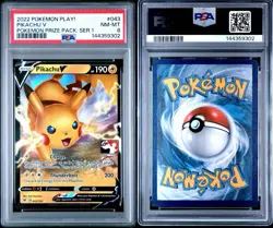 2022 Pokemon Vivid Voltage Play! Prize 1 Pikachu V #043 PSA 8 - Image 3