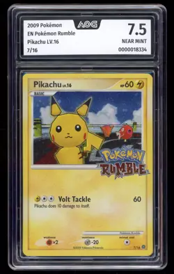 Pikachu - 7/16 - Pokemon Rumble - Englisch - AOG 7.5 Near Mint - Image 1