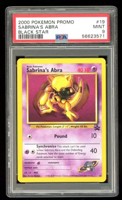 Sabrina's Abra - #19 - Black Star Promo - Promo - PSA 9 Mint - Image 1