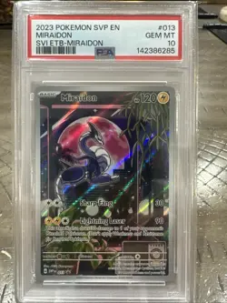 2023 POKEMON SVP EN-SV BLACK STAR PROMO #013 MIRAIDON PSA 10 - Image 1