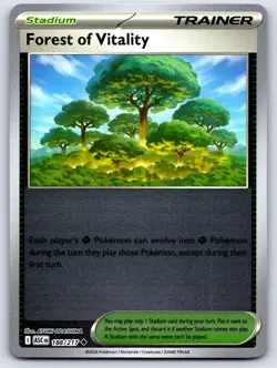 FOREST OF VITALITY 188/217 REVERSE HOLO ME: ASCENDED HEROES POKEMON NEAR MINT - Image 1