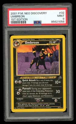 Umbreon - Rare - #32 Neo Discovery 1. Edition - English - PSA 9 MT - Image 1