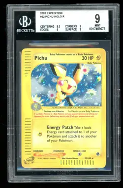 Pichu - Holo - #22 Expedition - English - BGS 9 MINT - Image 1