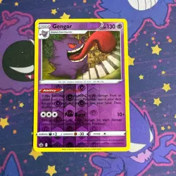 Gengar REVERSE HOLO RARE card 057/198 SWSH Chilling Reign 2021 Pokemon LP - Image 1