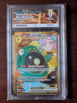 Pokemon Journey Together Iono's Bellibolt EX Card 188/159 ACE Grade 10 Gem Mint - Image 1