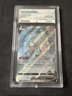 Zacian V GG48/GG70 Graded Gem Mint ACE 10 Pokemon Card Crown Zenith - Image 1