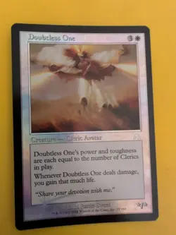 Doubtless One. Cleric Avatar Onslaught MTG Card. Old vintage FOIL. Shooting star - Image 2