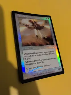 Doubtless One. Cleric Avatar Onslaught MTG Card. Old vintage FOIL. Shooting star - Image 5