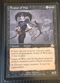 Magic: The Gathering, Avatar of Woe, Prophecy, Rare, Black, Creature, 56/143 - Image 1