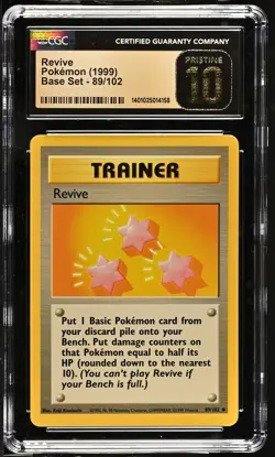 1999 Pokemon Base Set #89 Revive CGC PRISTINE 10 - Image 1