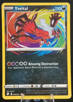 Yveltal 46/72 Amazing Rare - Pokemon TCG - Shining Fates (LP) - Image 1