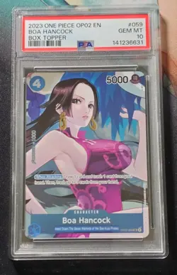 2023 ONE PIECE OP02-PARAMOUNT WAR BOX TOPPER #059 BOA HANCOCK PSA 10 - Image 1