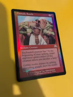 Custody Battle. Enchant Onslaught. MTG Card. Old vintage FOIL. Shooting star. - Image 2