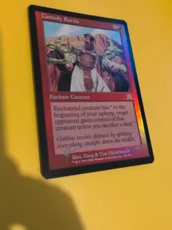 Custody Battle. Enchant Onslaught. MTG Card. Old vintage FOIL. Shooting star. - Image 4