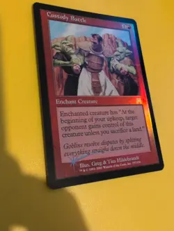 Custody Battle. Enchant Onslaught. MTG Card. Old vintage FOIL. Shooting star. - Image 5