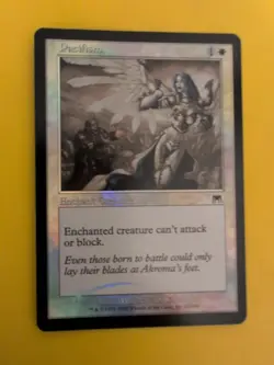 Pacifism. Enchant Creature.Onslaught. MTG Card. Old vintage FOIL. Shooting star. - Image 1