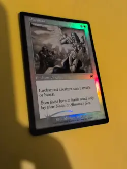 Pacifism. Enchant Creature.Onslaught. MTG Card. Old vintage FOIL. Shooting star. - Image 4