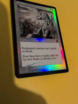 Pacifism. Enchant Creature.Onslaught. MTG Card. Old vintage FOIL. Shooting star. - Image 5