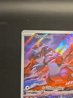 Pokemon TCG Sv04: Paradox Rift Groudon Holo Illustration Card 199/182 Mint - Image 2