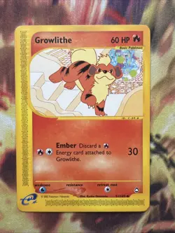 Pokemon Card - Growlithe Aquapolis 51/147 Uncommon Non-Holo - Image 1