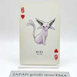 Espeon Pokemon #196 Playing Card Gold Poker Pichu Nintendo Japanese Vintage - Image 1
