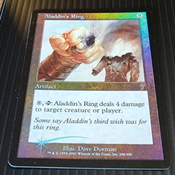 MTG Magic the Gathering, Aladdin's Ring, FOIL, 7th Ed, Artifact Rare, 286/350 - Image 2