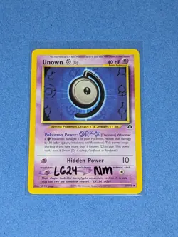 Unown [D] 47/75 Neo Discovery Nm Regular Unlimited Uncommon Pokemon TCG - Image 1