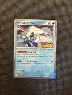 Pokemon TCG Chien-Pao 152 STAFF Stamp Surging Sparks Promo NM - Image 1