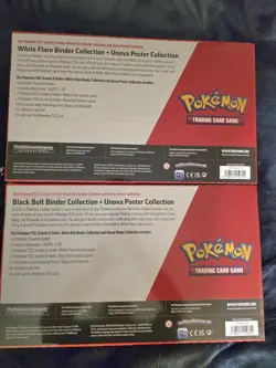 Pokemon Sam’s Club 1x White Flare Binder + 1x Black Bolt Binder 2x Poster Bundle - Image 2
