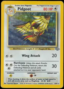 Pidgeot 8/64 Pokemon TCG Jungle Set Holo Rare - Image 1