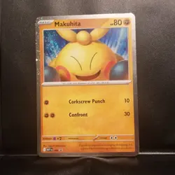 🌀 Pokemon Perfect Order - Makuhita Black Star Promo 068 Cosmos Holo Swirl 🌀 - Image 1