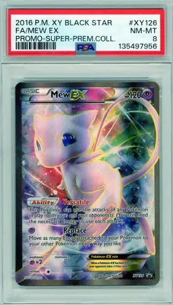 2016 Pokemon XY Black Star Promo Super Premium Collection Mew EX #XY126 PSA 8 - Image 1