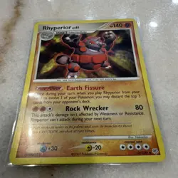 Rhyperior 12/130 Diamond & Pearl Holo Rare Pokemon 2007 The Pokemon Company - Image 3