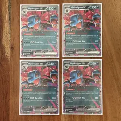 (4) Pokemon TCG Hydreigon EX Double Rare White Flare 067/086 Near Mint Playset - Image 1