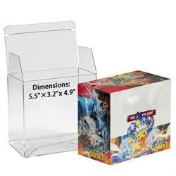 💥(5PCS) Pokemon Booster Box Plastic Protector Case Clear Protective Display - Image 2