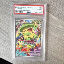 Pokemon Ludicolo 095/094 Phantasmal Flames Illustration Rare Holo PSA 10 English - Image 1