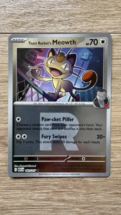 Pokemon Team Rocket's Meowth 161/217 - ME:Ascended Heroes Common Reverse Holo NM - Image 1