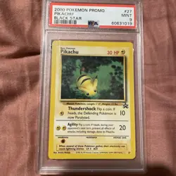 2000 POKEMON PROMO BLACK STAR #27 PIKACHU PSA 9 - Image 1