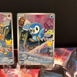 Pokemon TCG First Partner Illustration Collection Chimchar, Turtwig, Piplup NM - Image 2