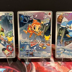 Pokemon TCG First Partner Illustration Collection Chimchar, Turtwig, Piplup NM - Image 3