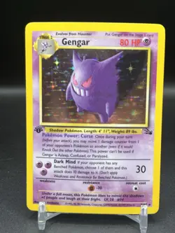 Pokemon TCG Fossil 1st Edition Gengar Holo Rare 5/62 WOTC Vintage LP - Image 1