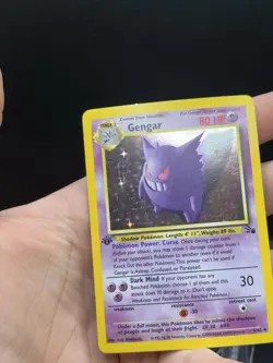 Pokemon TCG Fossil 1st Edition Gengar Holo Rare 5/62 WOTC Vintage LP - Image 3