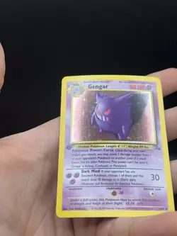 Pokemon TCG Fossil 1st Edition Gengar Holo Rare 5/62 WOTC Vintage LP - Image 4
