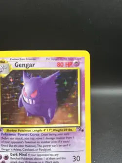 Pokemon TCG Fossil 1st Edition Gengar Holo Rare 5/62 WOTC Vintage LP - Image 5